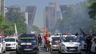 Huelga de taxistas en Madrid y Barcelona