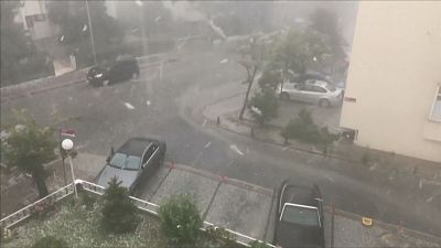Summer rainstorms see Istanbul pounded by hailstones the size of golf balls