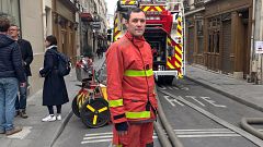 Image: One of the 400 firefighters who helped battle the blaze that engulfe