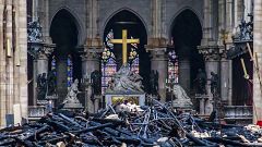 Image: Debris within Notre Dame Cathedral