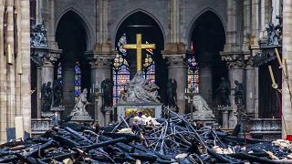 Image: Debris within Notre Dame Cathedral