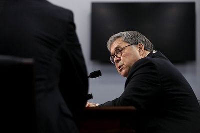 Attorney General William Barr testifies about the Justice Department\'s FY2020 budget request before the House Appropriations Committee\'s Commerce, Justice, Science and Related Agencies Subcommittee  on Capitol Hill on April 09, 2019.