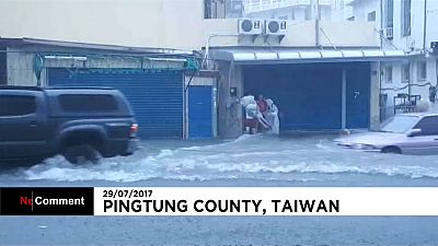 Taiwan and cities in southern China hit by extreme weather