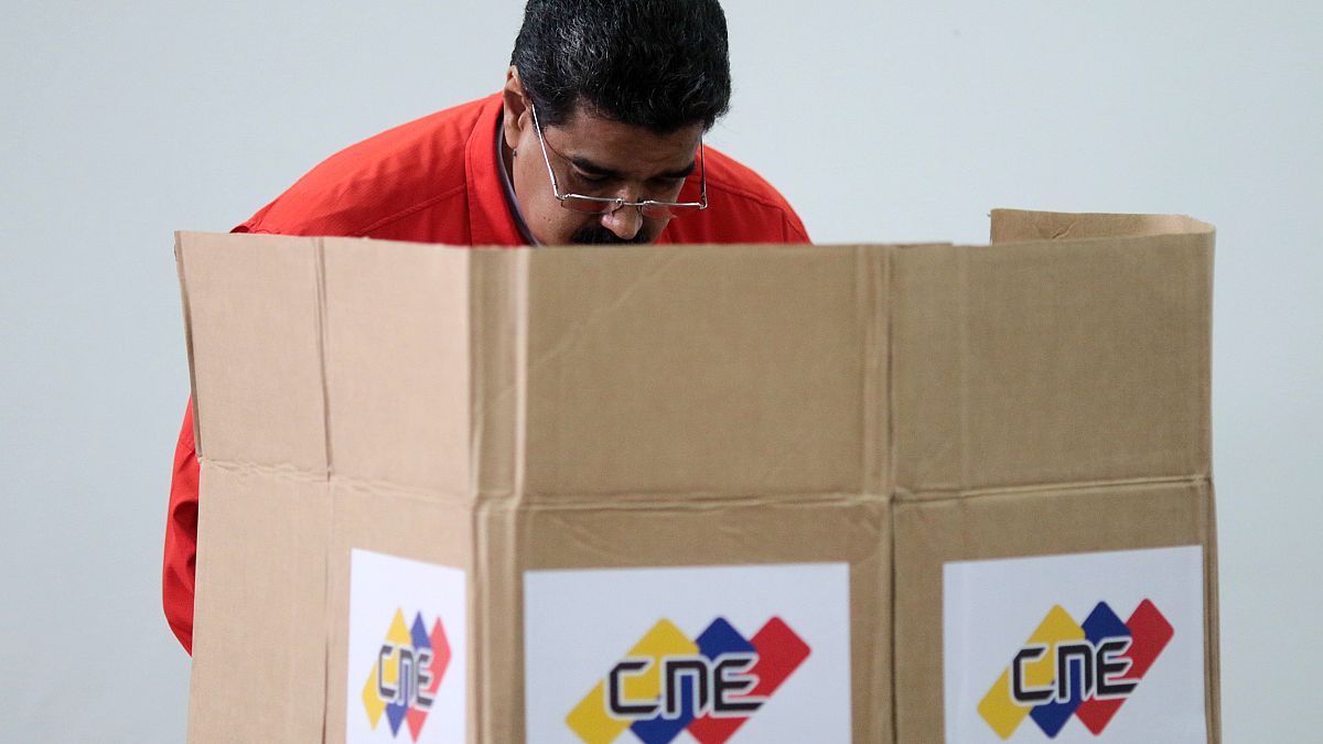 Opposition parties boycott as Venezuela's president Madura votes