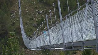 'World's longest' pedestrian suspension bridge opens in Switzerland