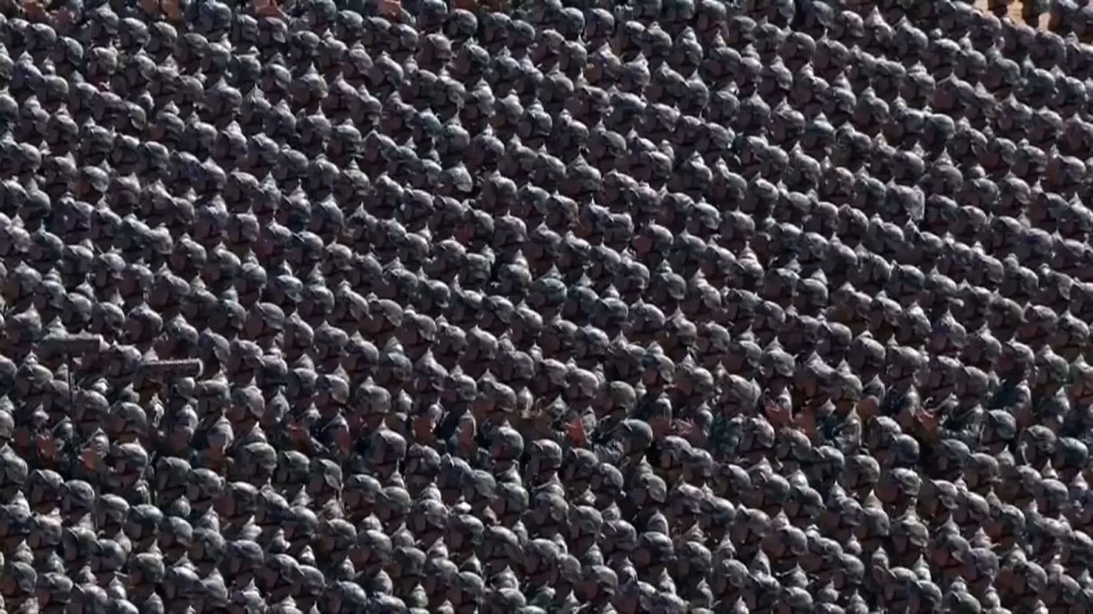 Riesige Militärparade in China