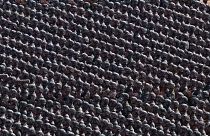 Large-scale military parade at the remote Zhurihe training base in China