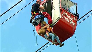 Köln Teleferiği'nde kurtarma operasyonu