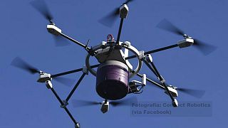 Drone lusófono até refeições quentes entrega