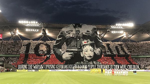 Football fans unfurl provocative World War II banner Football fans unfurl provocative World War II banner