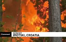 Croácia: difícil combate às chamas em Imotski
