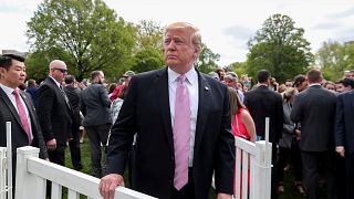 Image: U.S. President Trump attends the 2019 White House Easter Egg Roll in