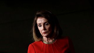 Image: House Speaker Nancy Pelosi arrives at her weekly news conference on 