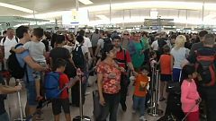 Continúa la huelga en los controles del aeropuerto de El Prat