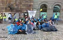 تحصن پناهجویان افغان در مقابل پارلمان سوئد