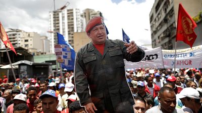 Contramanifestación de leales a Nicolás Maduro
