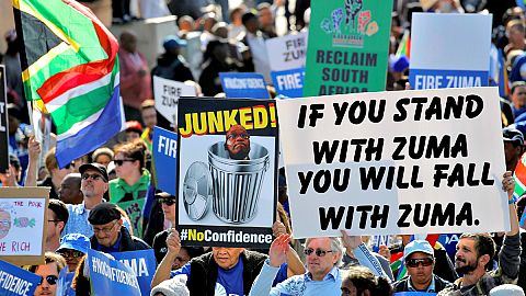 Protesters call for Zuma to go in South Africa