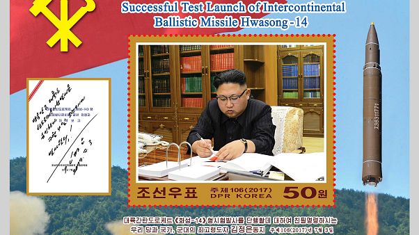 Martialische Briefmarken: Nordkorea feiert Raketentests Martialische Briefmarken: Nordkorea feiert Raketentests