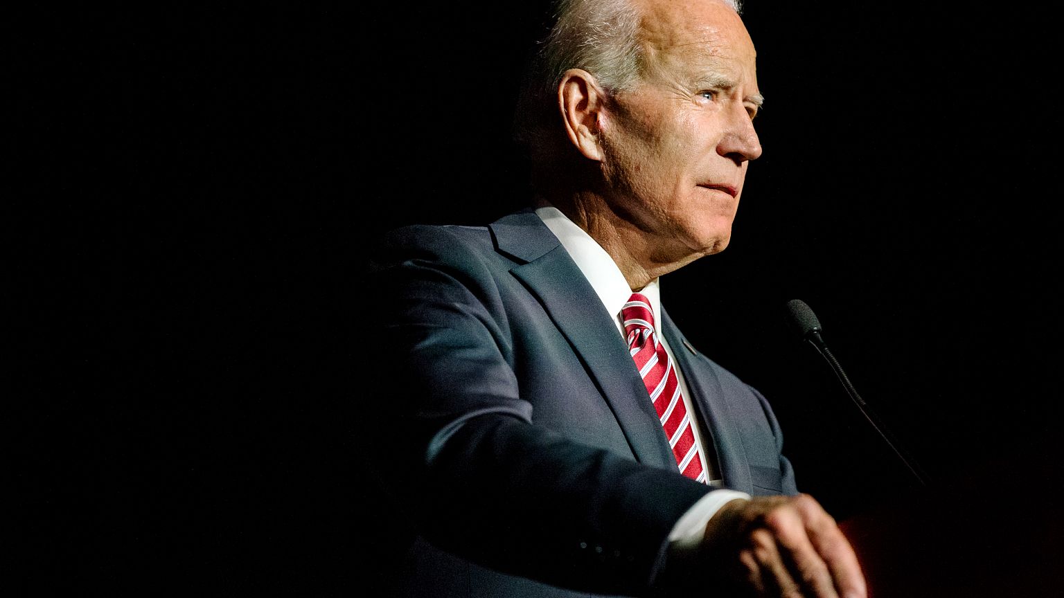 Image: Former Vice President Joe Biden speaks in Dover, Delaware, on March 