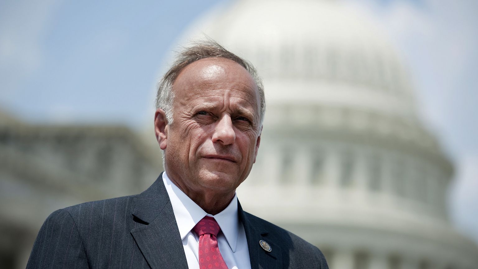 Image: Rep. Steve King outside of the Capitol in 2012.