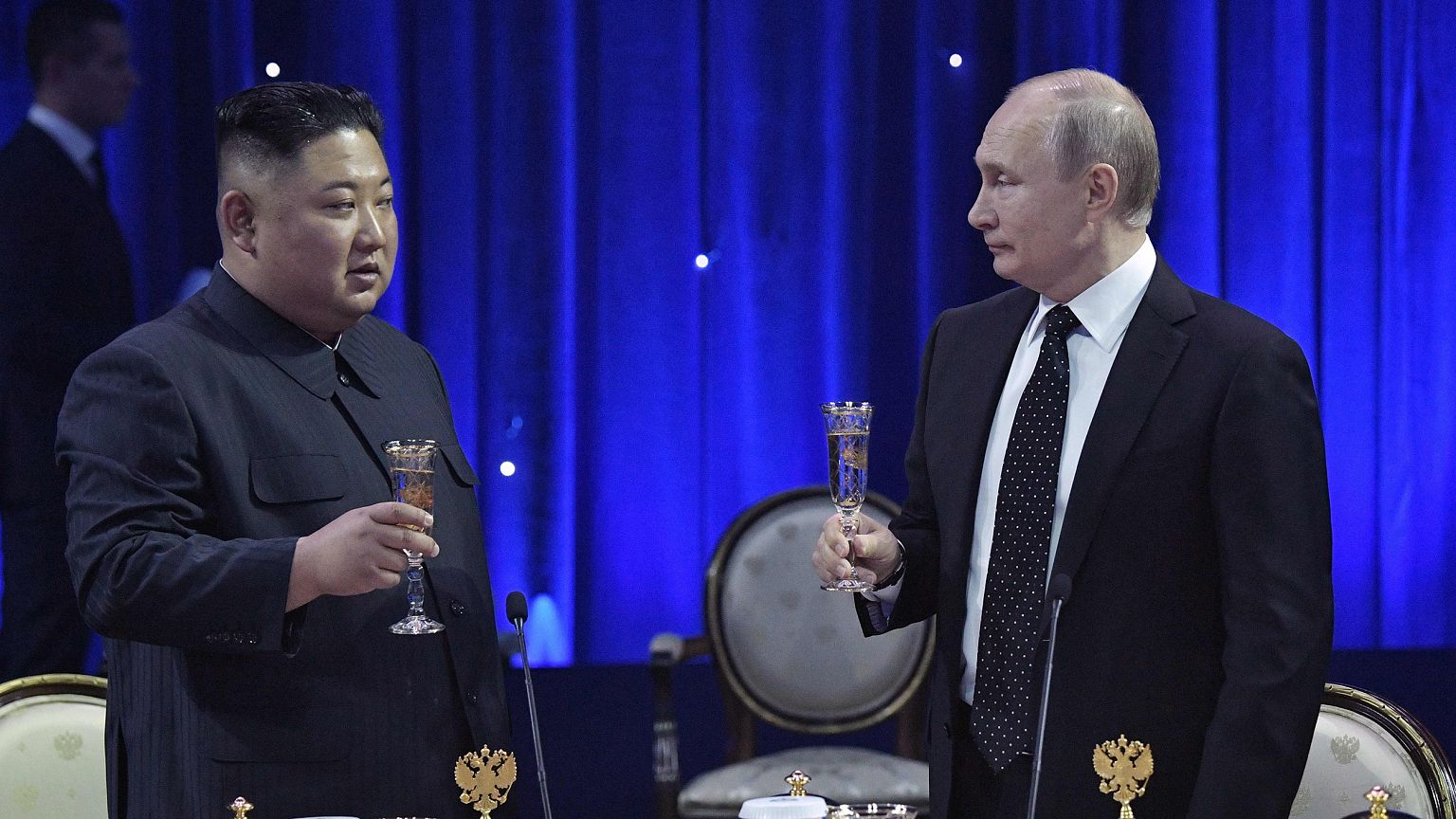 Image: Russian President Vladimir Putin and North Korean leader Kim Jong Un