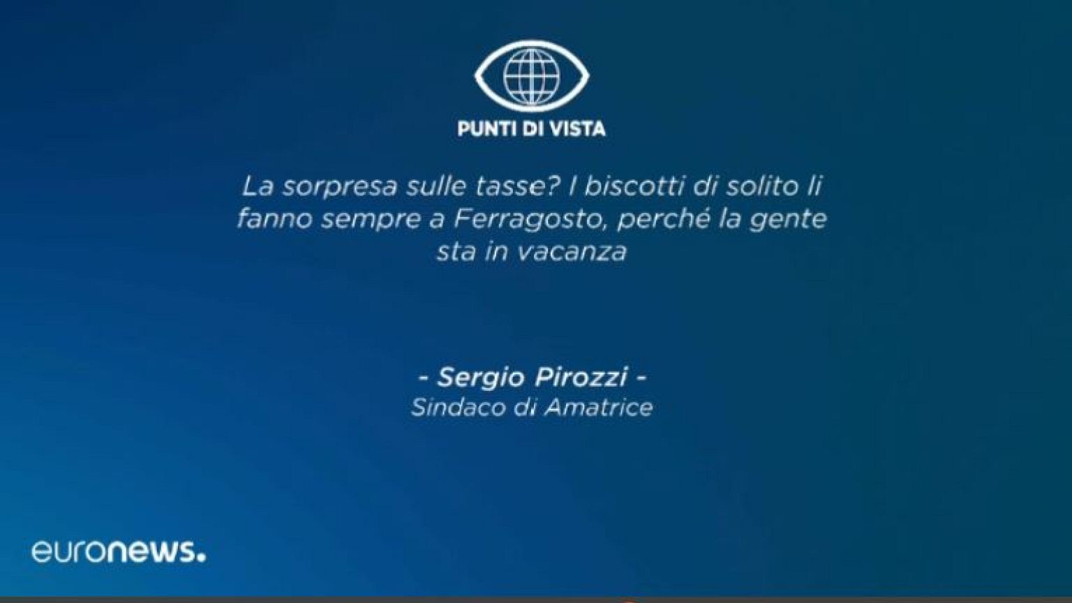 Sergio Pirozzi sulle tasse ai terremotati