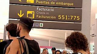 Greve no aeroporto de Barcelona