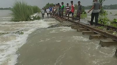 Tote bei Monsun in Bangladesch, Nordindien, Südnepal