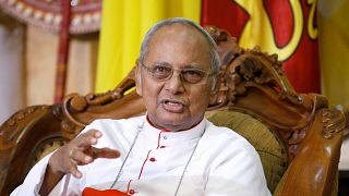 Image: Cardinal Malcolm Ranjith, the archbishop of Colombo, speaks at a new