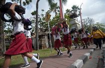 Endonezya'da tsunami tatbikatı