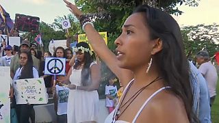 El pueblo chamorro se manifiesta por la paz en Guam