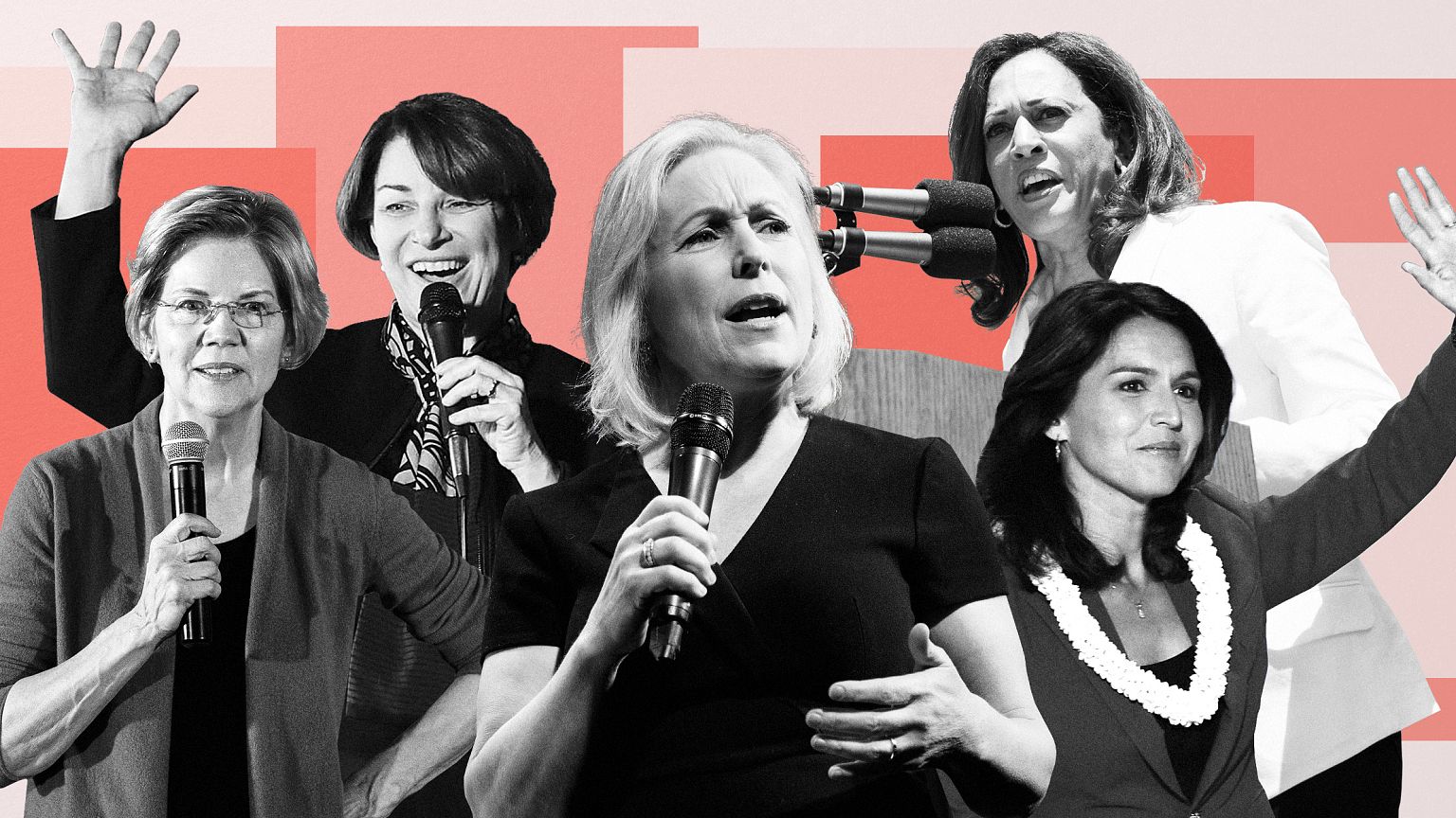 Image: Sen. Amy Klobuchar, Sen. Elizabeth Warren, Sen. Kirsten Gillibrand, 