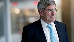 Image: Stephen Moore visits the Heritage Foundation in Washington on March 