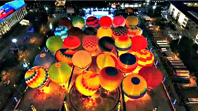 Festival de Balões na cidade chinesa de Xingyi