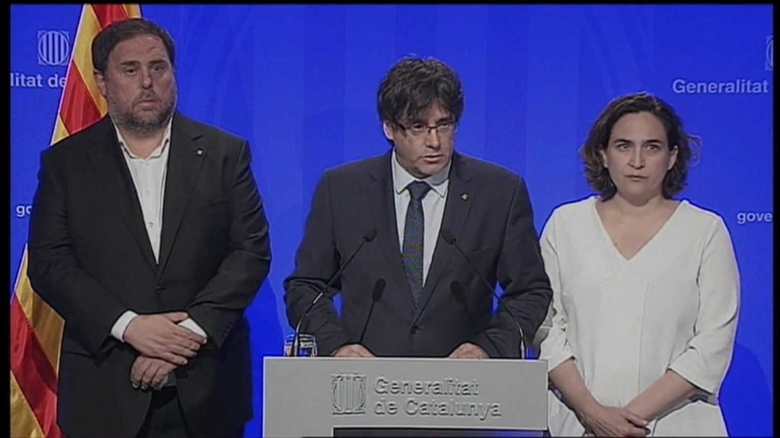 Puigdemont dice que Cataluña seguirá siendo "tierra de paz"