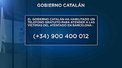 Teléfono gratuito para las víctimas del atentado de Barcelona