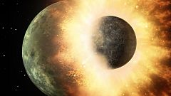 The moon may have formed after a giant Mars-size rock hit a magma-covered n