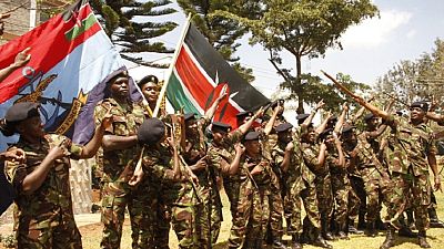 Kenyan soldiers drop guns to compete in the East Africa military games