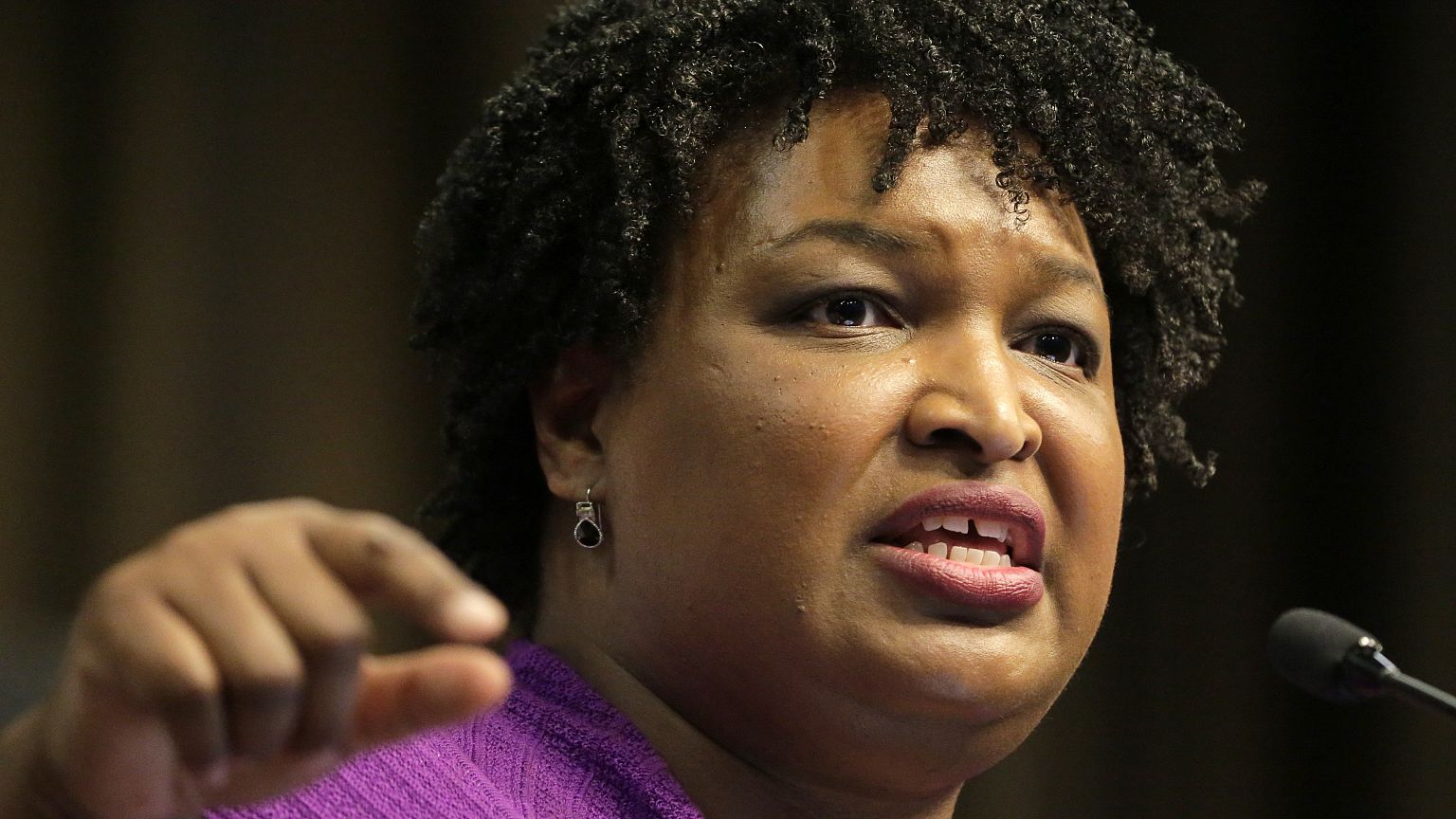 Image: Former Georgia gubernatorial candidate Stacey Abrams speaks during t