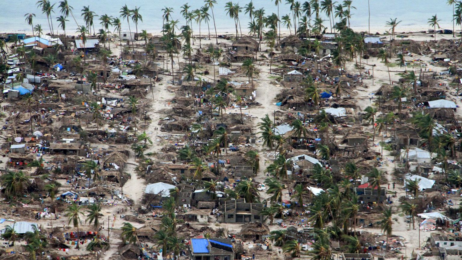 Image: Damage in the Macomia district following Cyclone Kenneth in Mozambiq