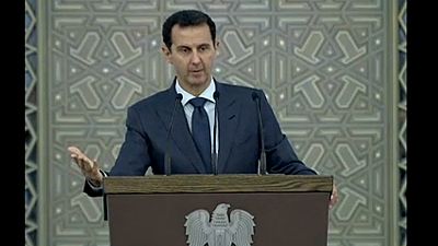 Syrian President Assad shows grattitude for Russia, Iran