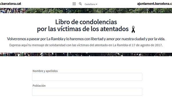 Deja tu mensaje online en solidaridad con las víctimas del atentado Deja tu mensaje online en solidaridad con las víctimas del atentado
