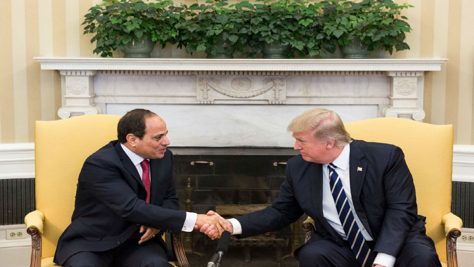 ترامب يعرب للسيسي عن حرصه على مواصلة تطوير العلاقات بين البلدين