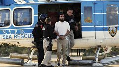 Image: Najibullah Zazi is escorted by US Marshals at a New York Police Depa