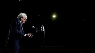 Image: Sen. Bernie Sanders, I-VT, speaks at a campaign event in Chicago on 