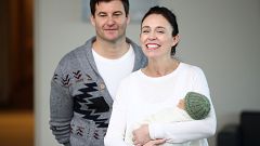 Image: New Zealand Prime Minister Jacinda Ardern and partner Clarke Gayford
