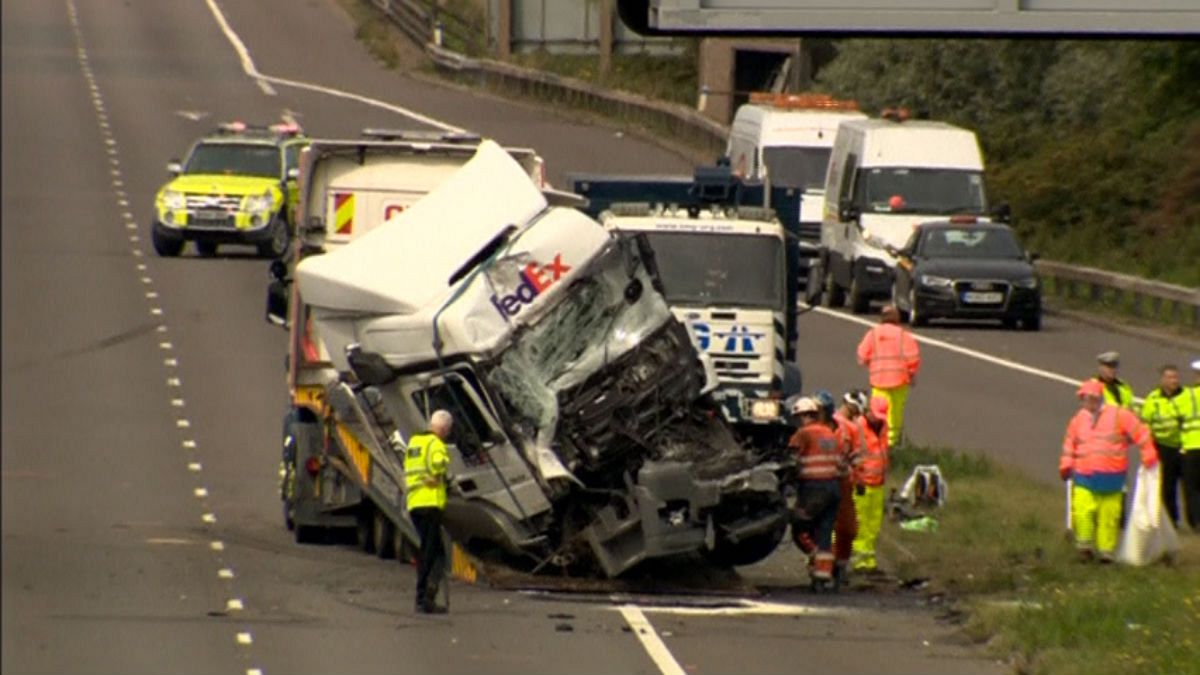 Lorry drivers charged over deadly crash in England