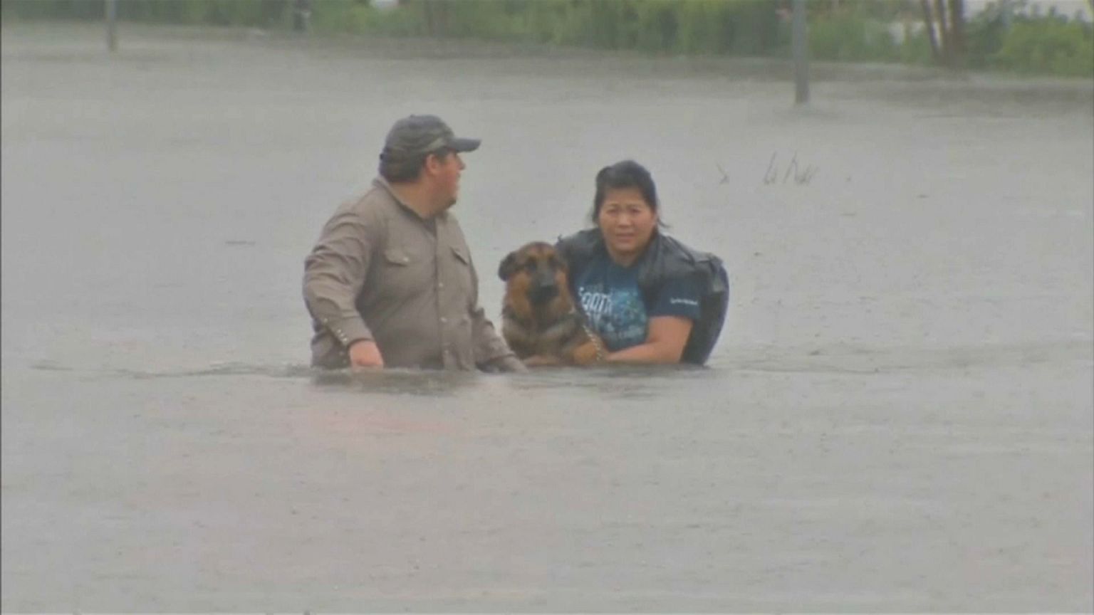 Panic in Texas as hurricane victims try to reach dry ground