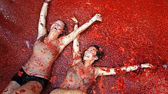 "Tomatina"-Festival in Buñol: 165 Tonnen Tomaten flogen durch die Luft