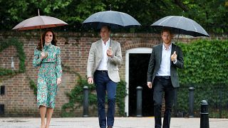 A private tribute - Kate joins William and Harry to honour their mother, Princess Diana